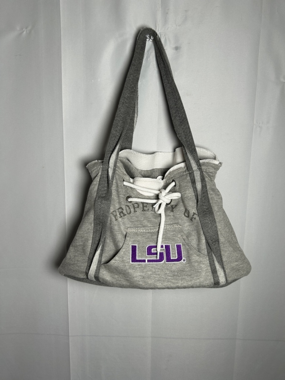 Little Earth Gray Canvas LSU Logo Tote